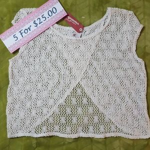 5/$25! Arizona Crochet Lace Top